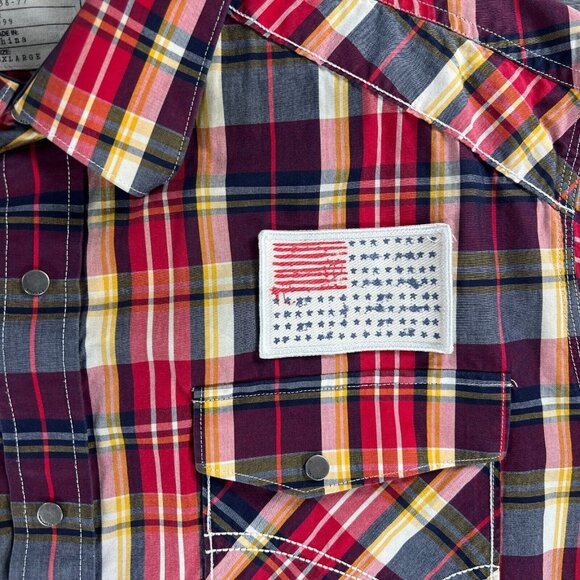 Rocawear Short Sleeve Vintage Button Up Shirt Men 3XL Plaid Rap Hip Hop Jay Z - Picture 3 of 16